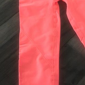 lululemon athletica Pants - Lululemon light neon tangerine cropped yoga pants lululemon athletica Pants - Lululemon light neon tangerine cropped yoga pants